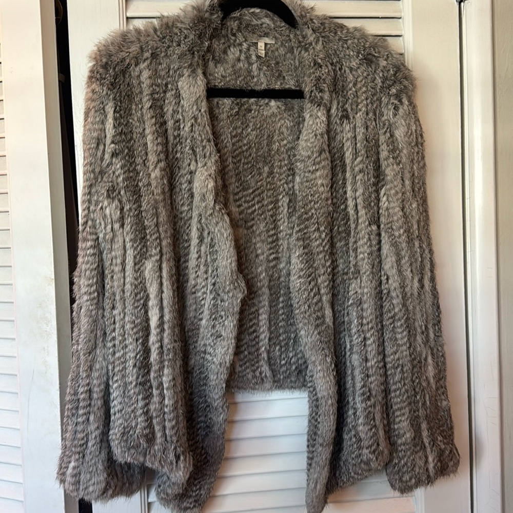 Joie Rabbit Fur Jacket Size Medium
